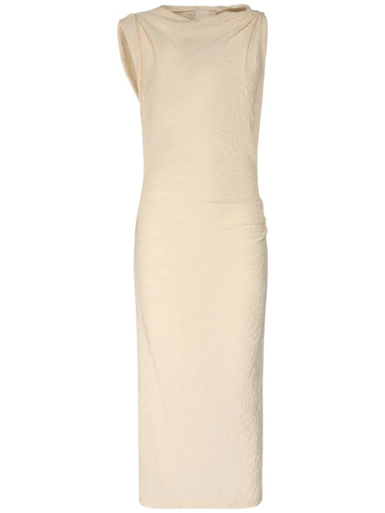 Isabel Marant: Franzy cotton blend midi dress - Ecru - women_0 | Luisa Via Roma