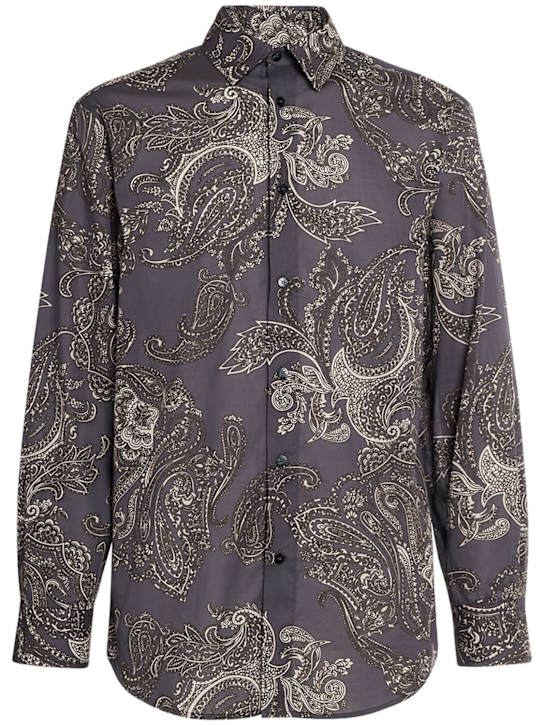 Etro: Printed cotton shirt - men_0 | Luisa Via Roma