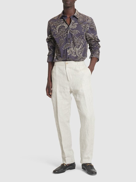 Etro: Printed cotton shirt - men_1 | Luisa Via Roma