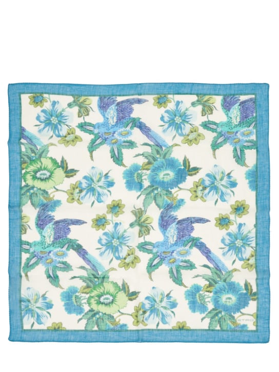 Etro: Printed linen & silk foulard - men_0 | Luisa Via Roma