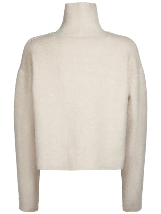 The Row: Erise brushed wool knit sweater - Ivory - women_4 | Luisa Via Roma