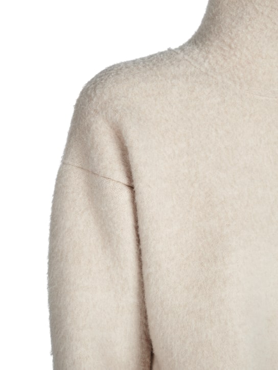 The Row: Erise brushed wool knit sweater - Ivory - women_3 | Luisa Via Roma