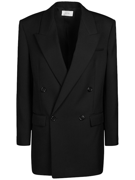 The Row: Myriam wool twill double breast jacket - women_0 | Luisa Via Roma