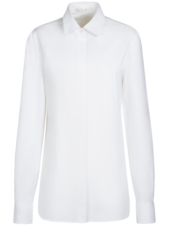 The Row: Derica标准版型棉质衬衫 - 白色 - women_0 | Luisa Via Roma
