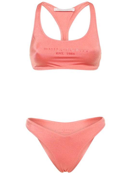 Philosophy Di Lorenzo Serafini: Logo bikini set - Pink - women_0 | Luisa Via Roma
