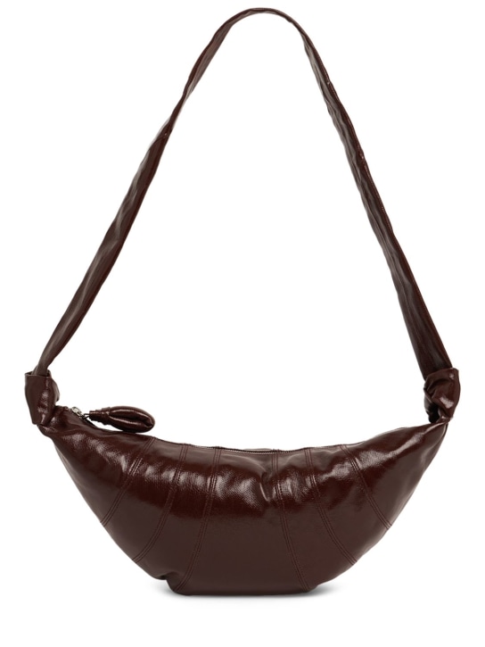 Lemaire: Medium Croissant coated cotton bag - women_0 | Luisa Via Roma