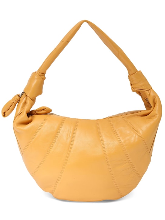 Lemaire: Fortune croissant leather shoulder bag - Butter - women_0 | Luisa Via Roma