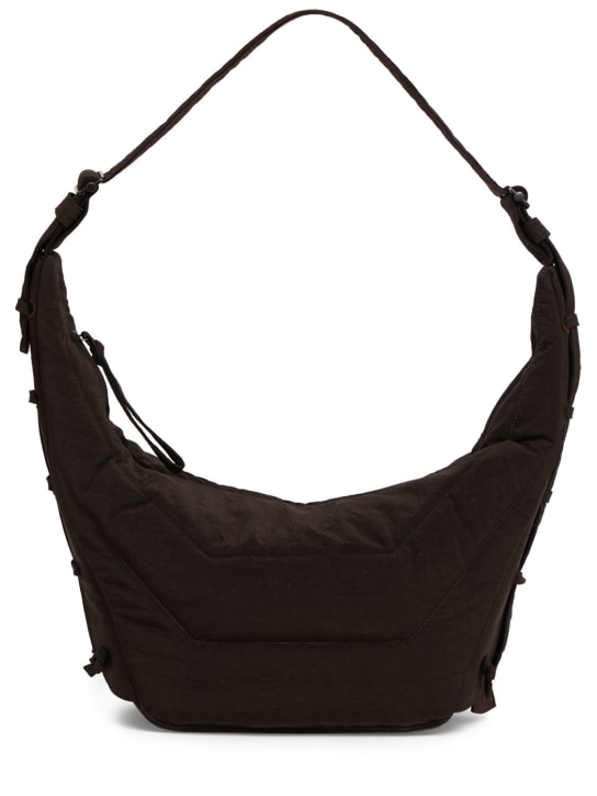 Lemaire: Medium Soft Game shoulder bag - Dark Chocolate - women_0 | Luisa Via Roma