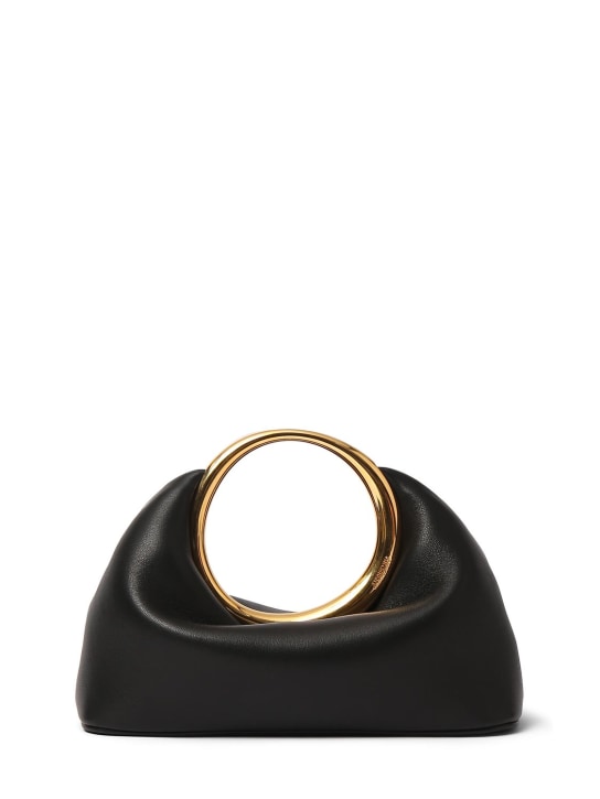 Jacquemus: Le Petit Calino nappa leather bag - Black - women_0 | Luisa Via Roma