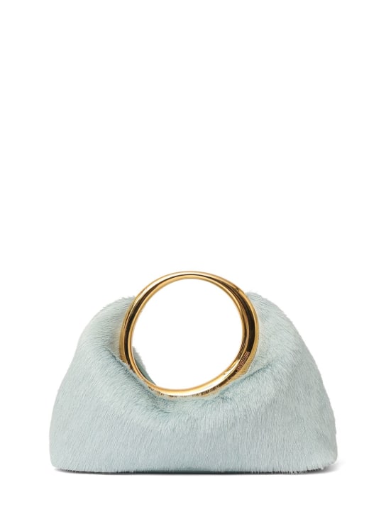 Jacquemus: Le Petit Calino ponyhair top handle bag - women_0 | Luisa Via Roma