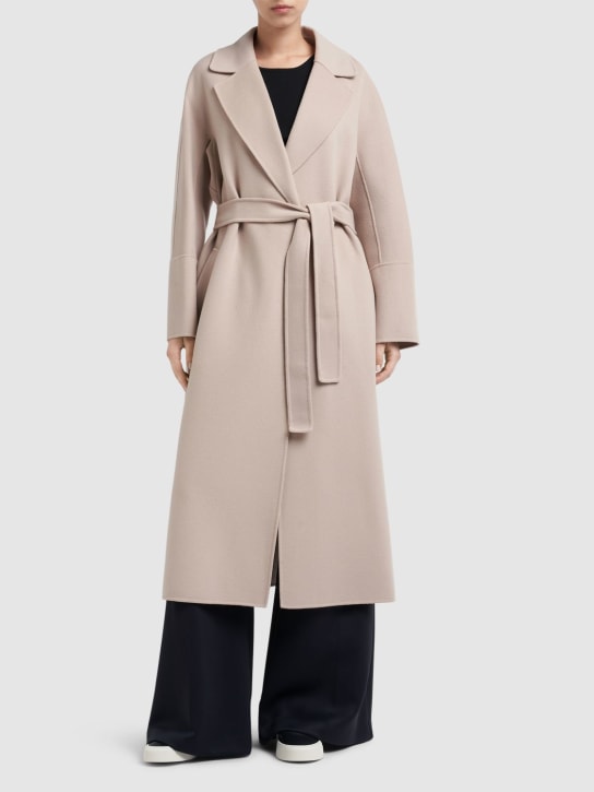 'S Max Mara: Elisa belted wool long coat - Bej - women_1 | Luisa Via Roma