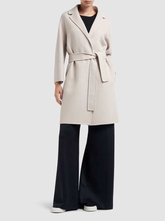 'S Max Mara: Arona belted wool midi coat - women_1 | Luisa Via Roma