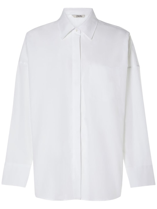 'S Max Mara: Lodola cotton Oxford shirt - White - women_0 | Luisa Via Roma