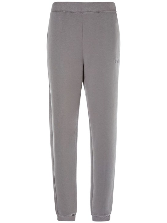 'S Max Mara: Tamaro cotton jersey logo sweatpants - Grey - women_0 | Luisa Via Roma