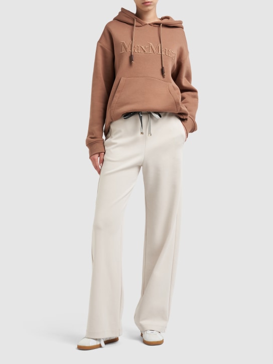 'S Max Mara: Badia cotton jersey wide sweatpants - women_1 | Luisa Via Roma