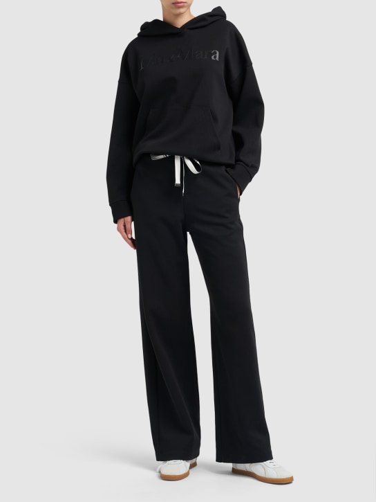 'S Max Mara: Badia cotton jersey wide sweatpants - women_1 | Luisa Via Roma