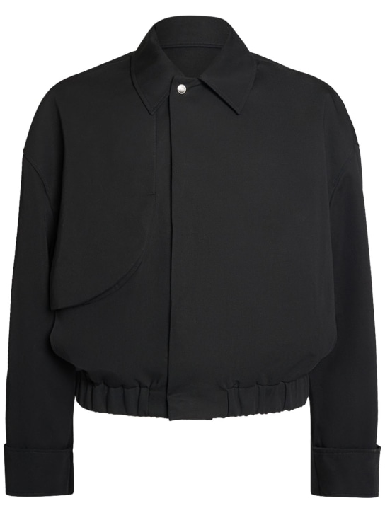 Jacquemus: Le Blouson Salti cotton & linen jacket - men_0 | Luisa Via Roma