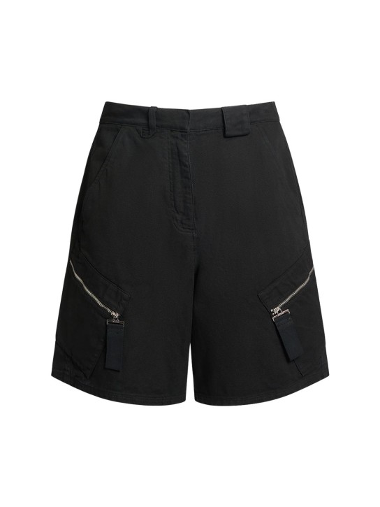 Jacquemus: Shorts de algodón - Negro - men_0 | Luisa Via Roma