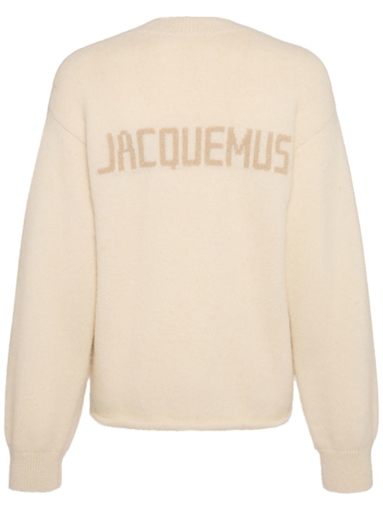 Jacquemus: Pull-over en alpaga mélangé Le Pull Jacquemus - Beige Clair - men_0 | Luisa Via Roma