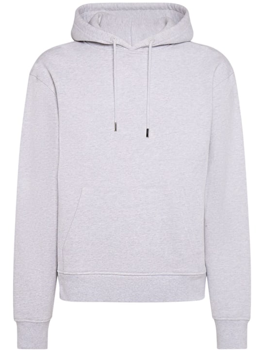 Jacquemus: Le Sweatshirt Brode cotton hoodie - Gri - men_0 | Luisa Via Roma