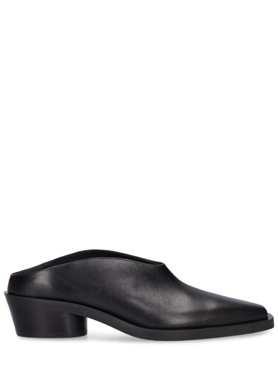 Proenza Schouler: Zapatos mules de piel 40mm - Negro - women_0 | Luisa Via Roma