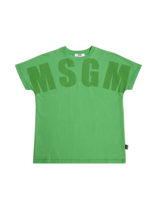MSGM: Cotton jersey t-shirt - kids-boys_0 | Luisa Via Roma
