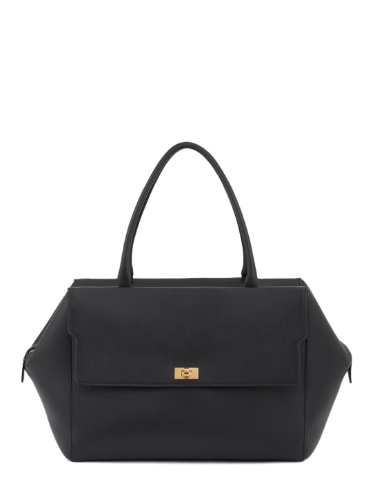 Anya Hindmarch: Large Seaton leather tote bag - Black - women_0 | Luisa Via Roma