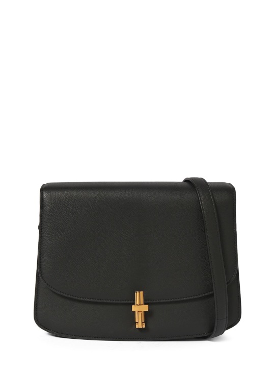 The Row: Sofia 8.75 leather crossbody bag - Black Ang - women_0 | Luisa Via Roma