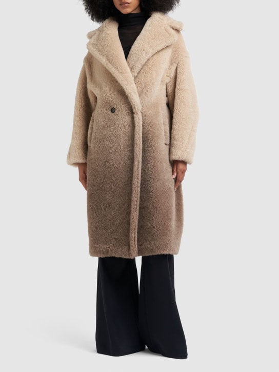 Max Mara: Gatto wool blend long coat - Cacha - women_1 | Luisa Via Roma