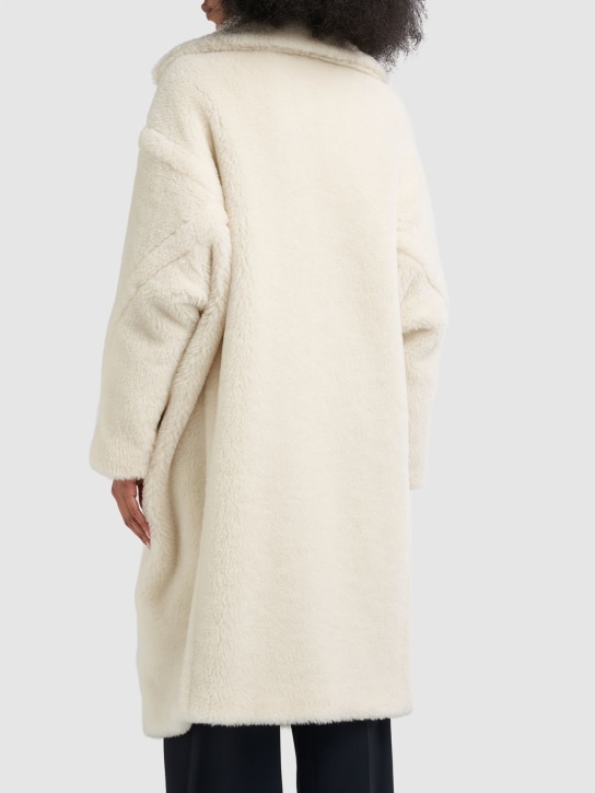 Max Mara: Cappotto Demetra in misto lana / nappina - Multi Ivory - women_2 | Luisa Via Roma