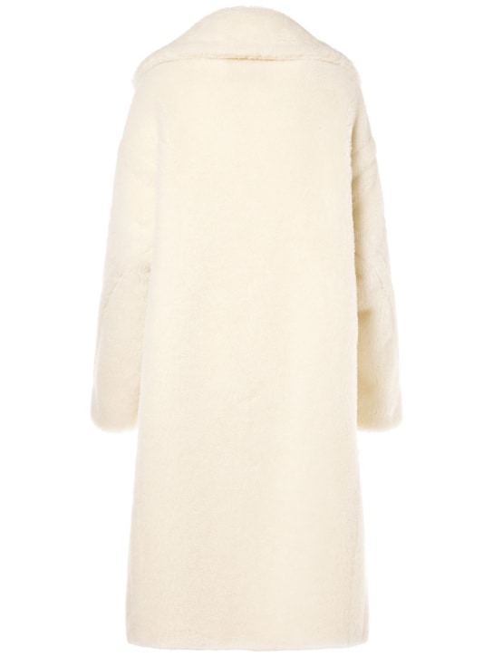 Max Mara: Cappotto Demetra in misto lana / nappina - Multi Ivory - women_4 | Luisa Via Roma