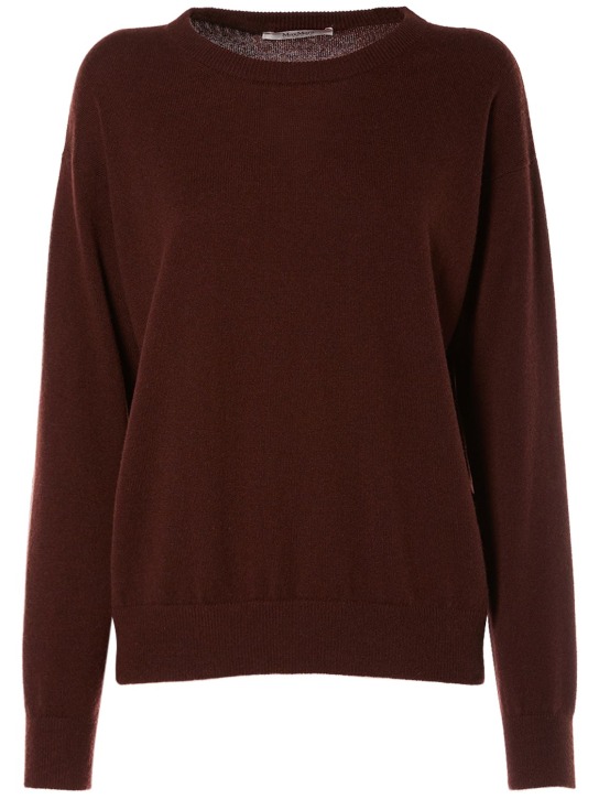 Max Mara: Magico wool & cashmere knit sweater - Brown - women_0 | Luisa Via Roma