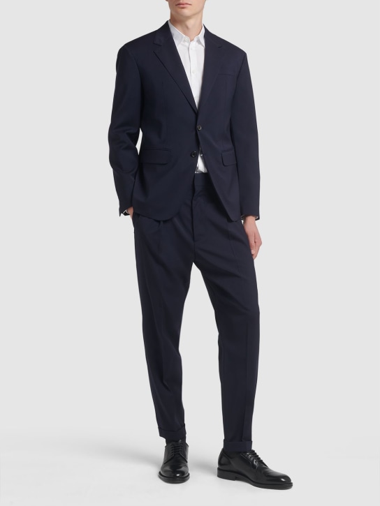 Dsquared2: Cipro Fit single breasted wool suit - Lacivert - men_1 | Luisa Via Roma