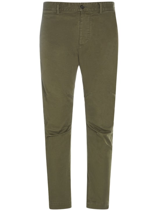 Dsquared2: Sexy Chino stretch cotton pants - Military Green - men_0 | Luisa Via Roma