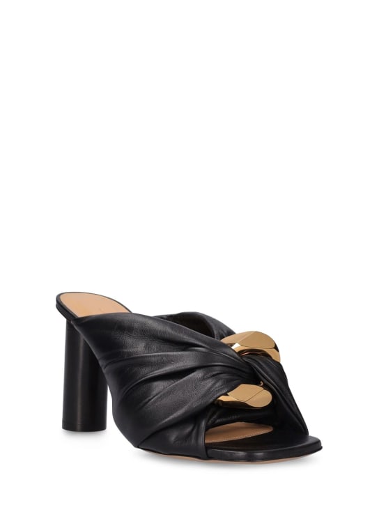 JW Anderson: 95mm Corner leather mules - Black - women_2 | Luisa Via Roma