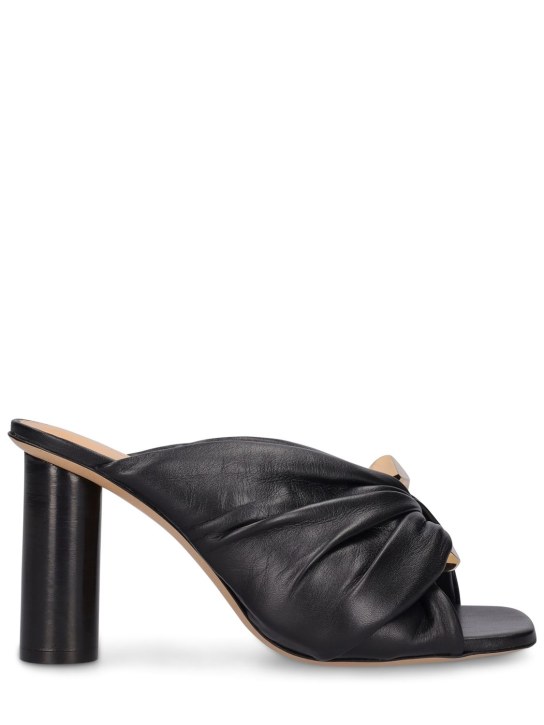 JW Anderson: 95毫米Corner皮革穆勒鞋 - 黑色 - women_0 | Luisa Via Roma