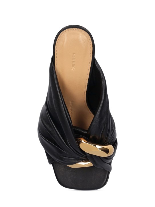 JW Anderson: 95mm Corner leather mules - Black - women_4 | Luisa Via Roma