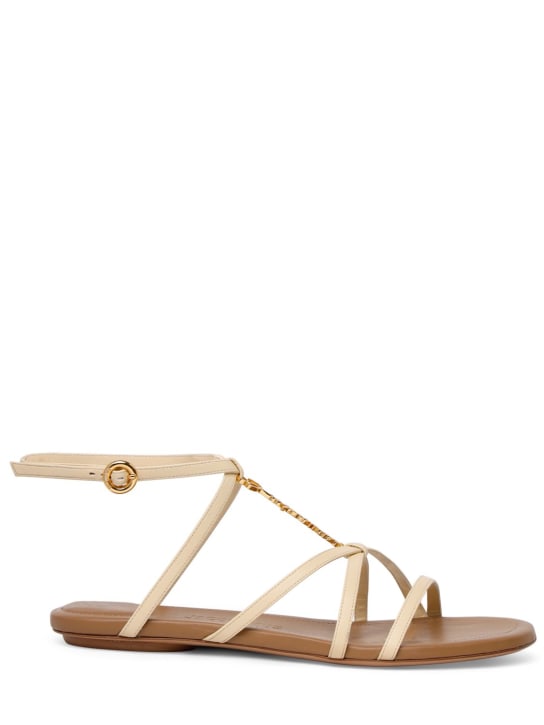 Jacquemus: Sandali Pralu P in pelle 10mm - women_0 | Luisa Via Roma
