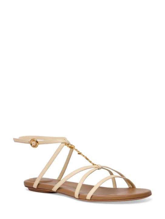 Jacquemus: Sandali Pralu P in pelle 10mm - women_1 | Luisa Via Roma