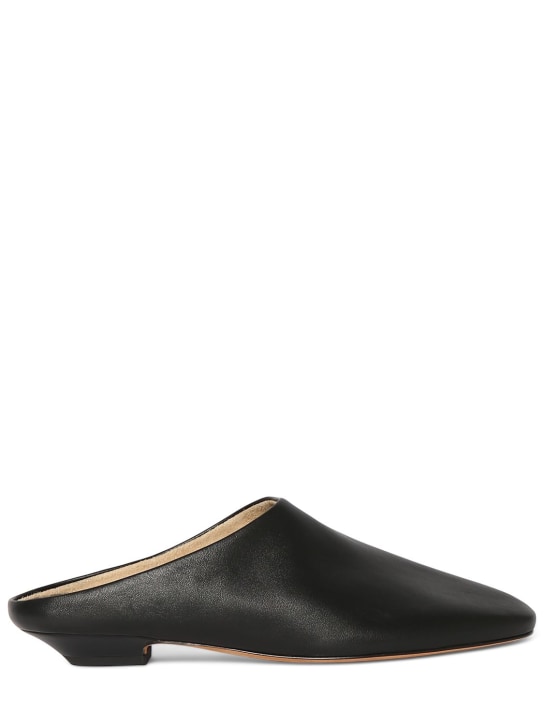 Khaite: 15mm Otto leather flat mules - women_0 | Luisa Via Roma