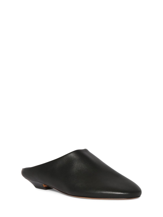 Khaite: 15mm Otto leather flat mules - women_1 | Luisa Via Roma
