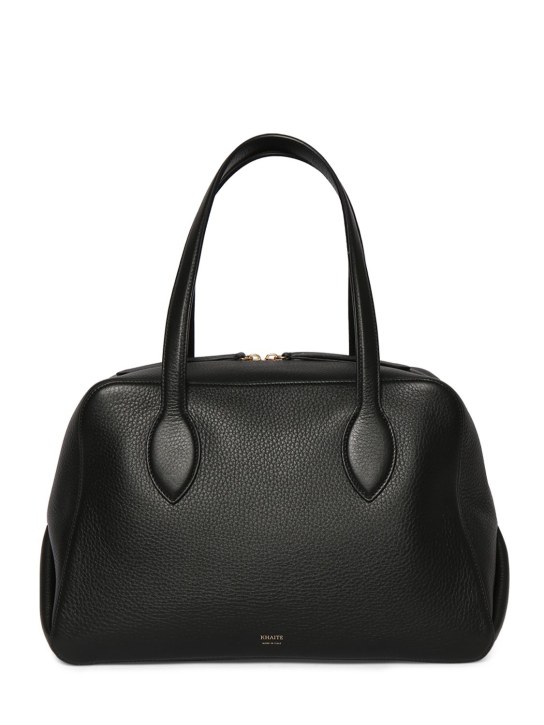Khaite: Medium Maeve leather handbag - Black - women_0 | Luisa Via Roma