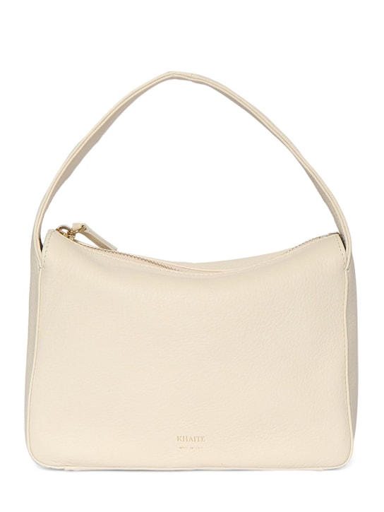 Khaite: Small Elena leather handbag - Off White - women_0 | Luisa Via Roma