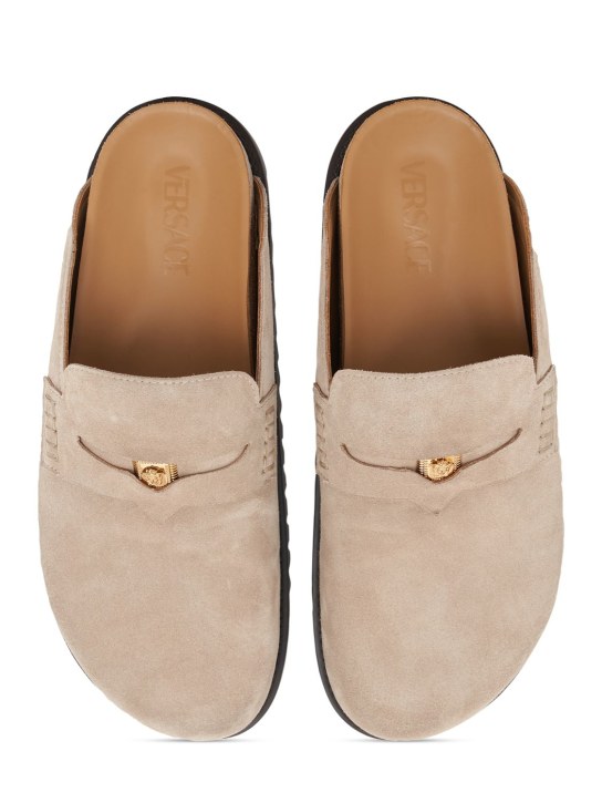 Versace: Suede mules - men_3 | Luisa Via Roma