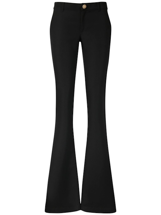 Balmain: Wool bootcut pants - Black - women_0 | Luisa Via Roma