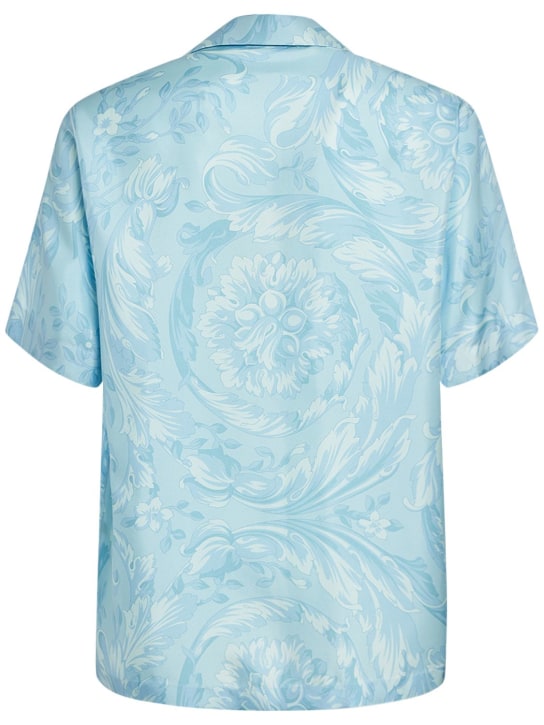 Versace: Barocco print silk twill shirt - men_4 | Luisa Via Roma