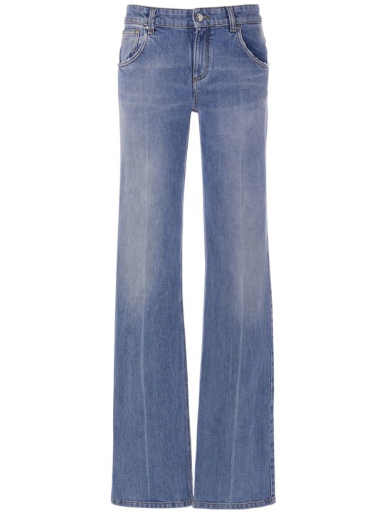 Blumarine: Denim straight jeans - Mavi - women_0 | Luisa Via Roma
