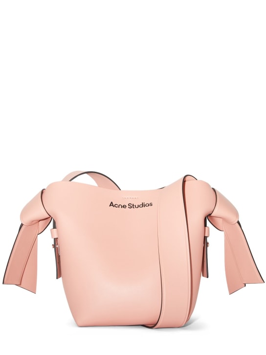 Acne Studios: Mini Musubi leather top handle bag - Salmon Pink - women_0 | Luisa Via Roma
