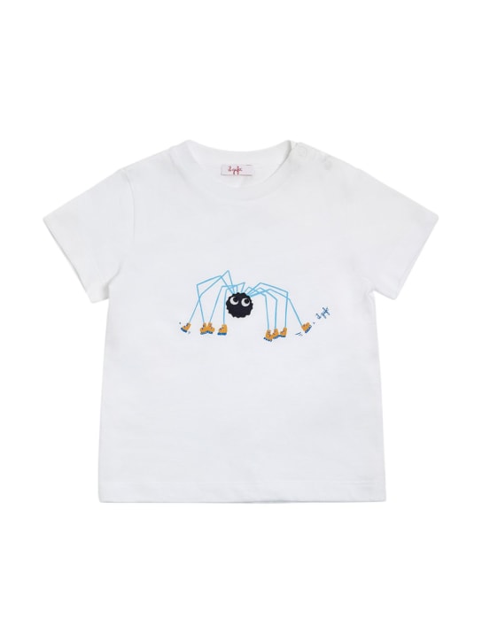 Il Gufo: 코튼 저지 티셔츠 & 쇼츠 - 화이트/네이비 - kids-boys_1 | Luisa Via Roma