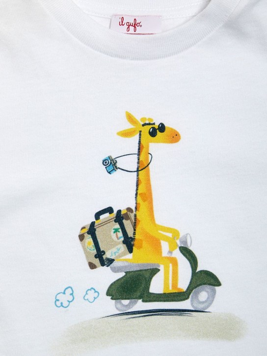 Il Gufo: Bedrucktes T-Shirt aus Baumwolljersey - Weiß - kids-boys_1 | Luisa Via Roma